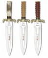 Cuchillo táctico para caza con virola de latón y hoja de 23 cm