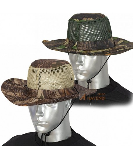 Sombrero deportivo con rejilla para actividades outdoor colores camuflaje