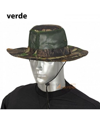 Sombrero deportivo con rejilla para actividades outdoor colores camuflaje verde