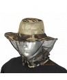 Sombrero con mosquitera apara caza y pesca color camuflaje marrón