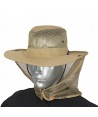 Sombrero con mosquitera apara caza y pesca color beige