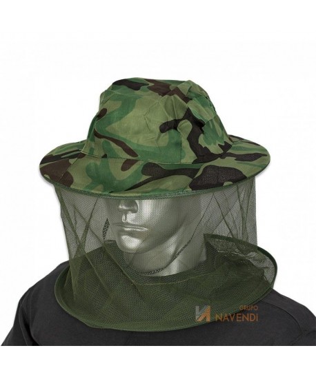 Sombrero deportivo con mosquitera completa para caza y pesca