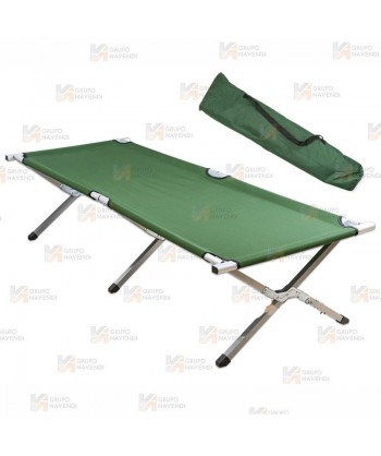 Cama plegable con funda de transporte. Medidas 188 x 64 x 42 cm. Carga máxima 120 kg