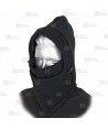 Gorro o verdugo combinado de forro polar color negro. Con ajuste mediante elástico y tanca