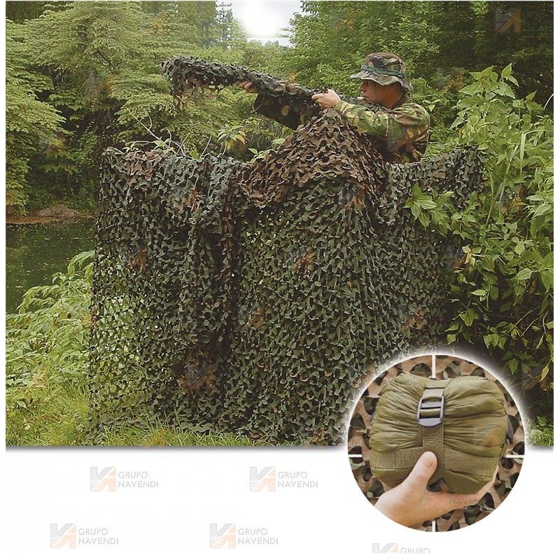 Red de camuflaje con bolsa de compresión