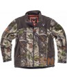 Cazadora softshell de camuflaje sin capucha