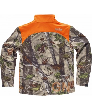 Cazadora softshell de camuflaje sin capucha