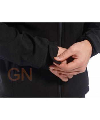 Chaqueta softshell de triple capa muy grueso y grandes tallas color azul marino oscuro