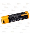 Batería recargable de iones de litio 18650 de alta capacidad con un puerto de carga micro-USB incorporado
