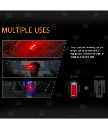 Luz trasera recargable para bicicleta Fenix BC05R V2.0
