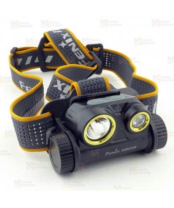 Frontal HM65R de Fénix, recargable con USB. Proporciona 1400 lúmenes