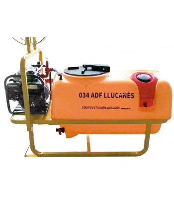 Bancada contra incendios con motobomba 334 L/min y 5,5 Bar.