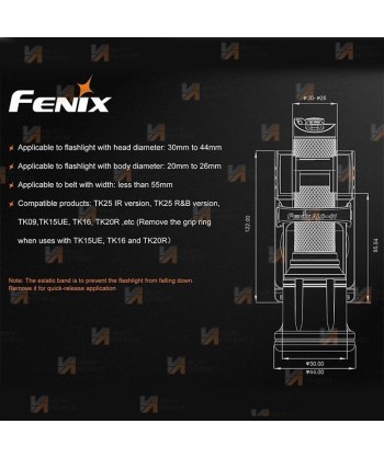 Funda giratoria para Linternas Fénix