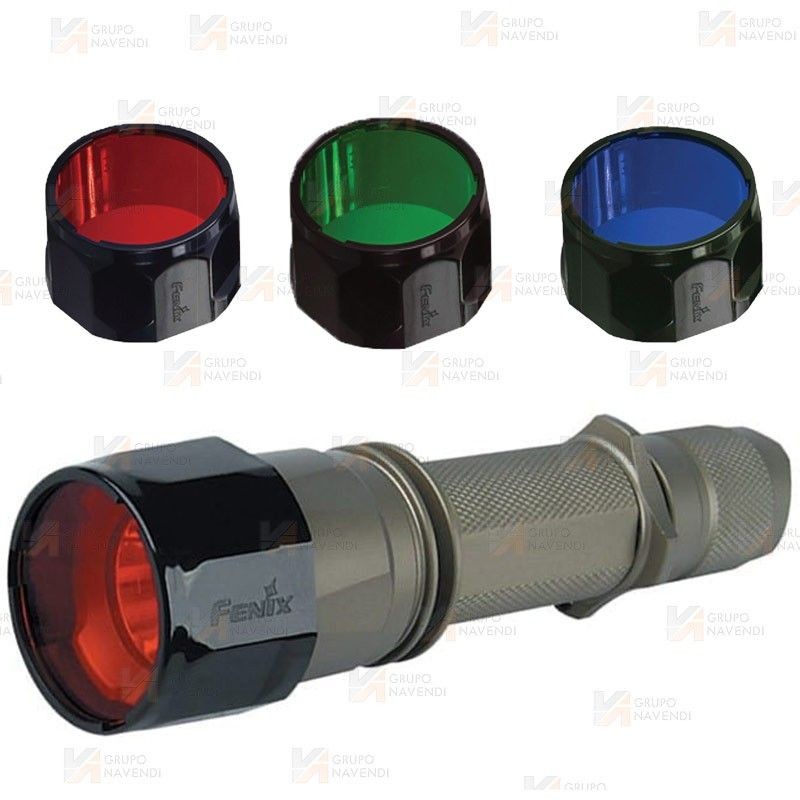 Filtros Verde, Azul y Rojo para linternas Fénix  FD41, RC20