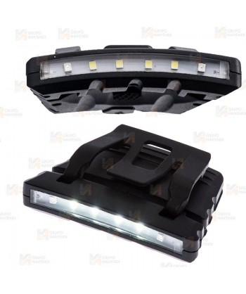 Linterna led recargable para gorra con dos tipos de luz
