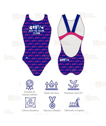Bañador de natación Clean Ocean para mujer