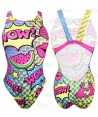 Bañador de natación Cool Comic de tirantes anchos para mujer