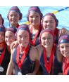Bañador de natación Confort Liso de tirantes anchos para mujer