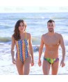 Bañador de natación Tridimension de tirante fino para mujer