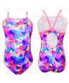 Bañador de natación Geo Galaxy de tirante fino para mujer
