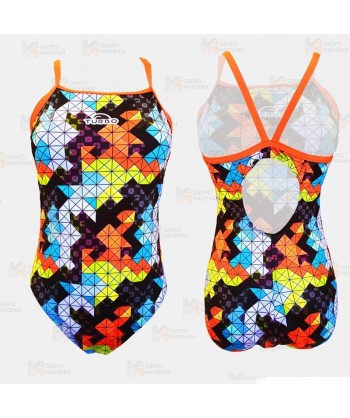 Bañador de natación Flexie de tirante fino para mujer