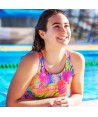 Bañador de natación Summer Flower de tirantes anchos para mujer