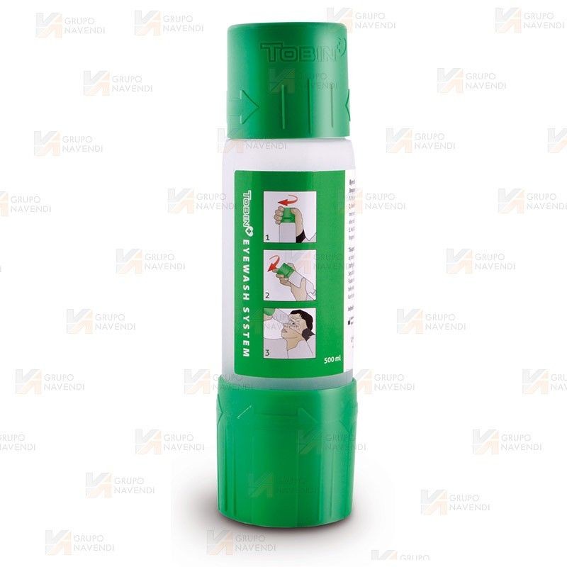Frasco lavaojos de bolsillo de 500 ml para emergencias