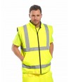 Parka bicolor de alta visibilidad desmontable 5 en 1 naranja flúor y marino