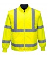 Parka bicolor de alta visibilidad desmontable 5 en 1 naranja flúor y marino