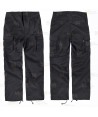 Pantalones multibolsillos triple costura y refuerzos en rodillas y culera color negro