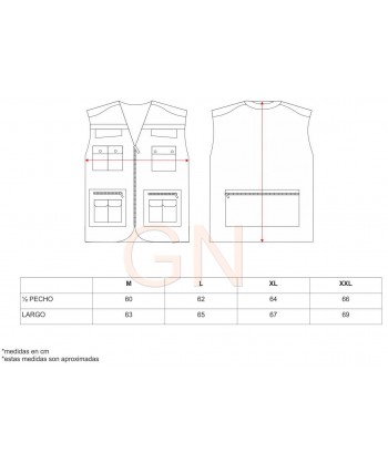 Chaleco combinado multibolsillos tipo reportero -Conjunto-