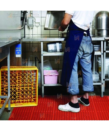 Alfombra roja de caucho para cocinas industriales