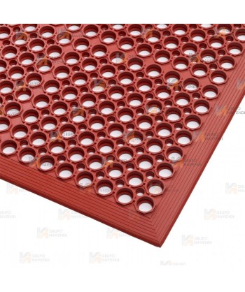 Alfombra roja de caucho para cocinas industriales
