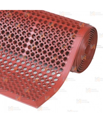 Alfombra roja de caucho para cocinas industriales