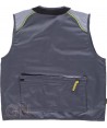 Chaleco combinado multibolsillos tipo reportero color gris oscuro/gris claro