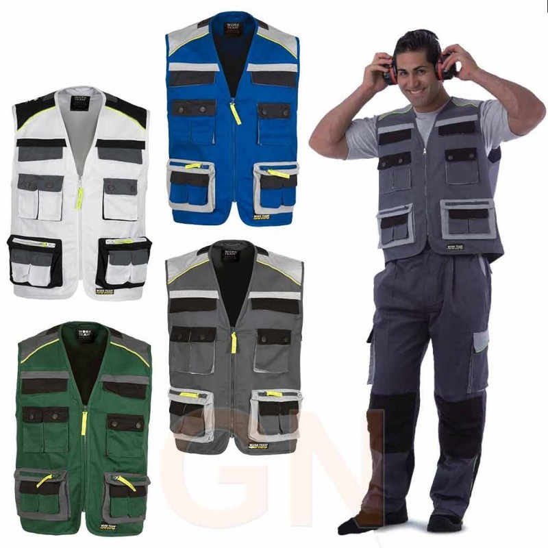 Chaleco combinado multibolsillos tipo reportero