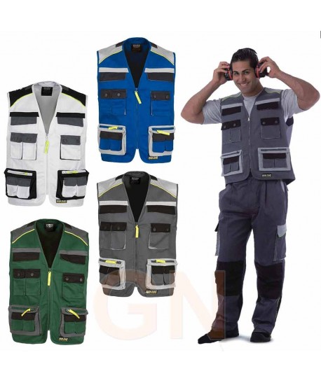 Chaleco combinado multibolsillos tipo reportero