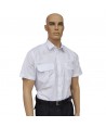 Camisa uniforme de uniforme manga corta color blanco