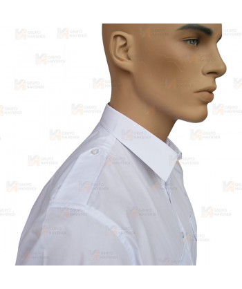 Camisa uniforme de uniforme manga corta color blanco