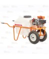 Carretilla pulverizadora profesional motor de gasolina de cuatro tiempos con depósito de 100 litros