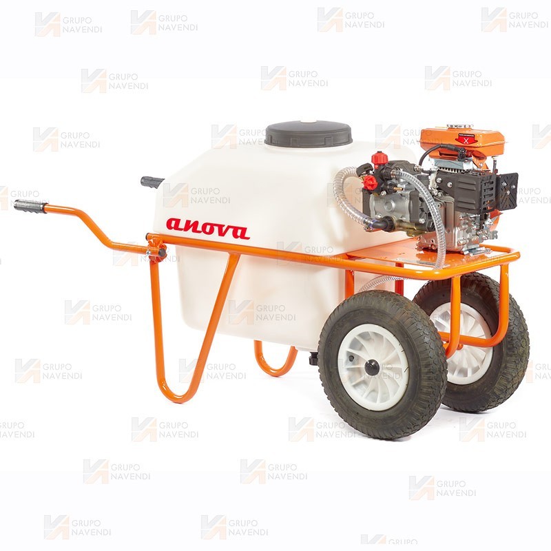 Carretilla pulverizadora profesional motor de gasolina de cuatro tiempos con depósito de 100 litros