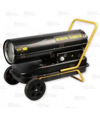 Calefactor a gasoil de 30 kW capaz de aportar 720 m³/h 230V. Combustión directa