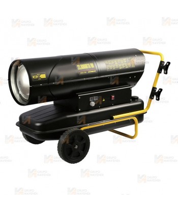 Calefactor a gasoil de 70 kW capaz de aportar 1300 m³/h 230V. Combustión directa