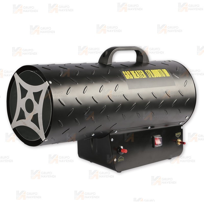 Calefactor a gas de 50 kW capaz de aportar 1000 m³/h  y 43.000 Kcal/h