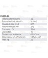 Calefactor a gasoil de 36 kW-31002 Kcal/h y capaz de aportar 605 m³/h .