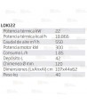 Calefactor a gasoil con chimenea de 22 kW-18.866 Kcal/h y 550 m³/h. Combustión indirecta