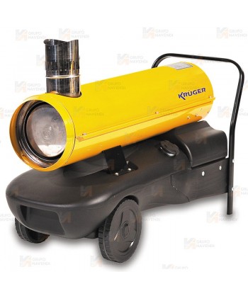 Calefactor a gasoil con chimenea de 32 kW-27.534 Kcal/h y 1.150 m³/h. Combustión indirecta