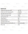 Calefactor a gasoil estacionario de 34,8 kW-29.891 Kcal/h y 2.700 m³/h. Combustión indirecta