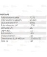 Calefactor a gasoil estacionario de 70,8 kW-60.869 Kcal/h y 6.000 m³/h. Combustión directa