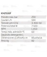 Hidrolimpiadora trifásica de agua fría a 250 bar. 930/h, 7,5kW